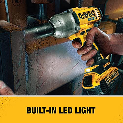 DEWALT 20V Max XR Impact Wrench Kit, Brushless, High Torque, Detent Pin Anvil, 1/2-Inch, Cordless (DCF899M1)