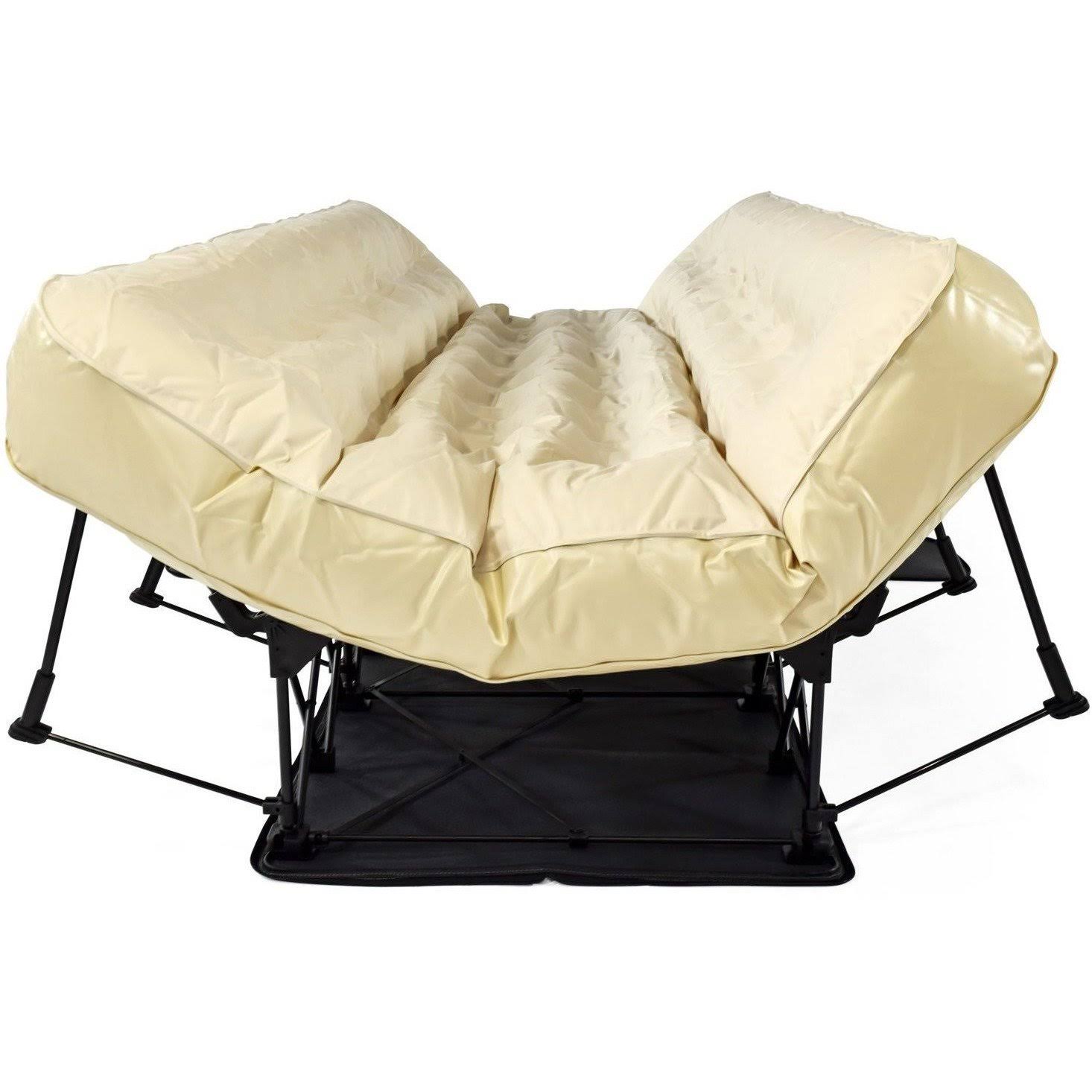 Ivation EZ-Bed (Queen) Air Mattress with Frame u0026 Rolling Case, Self Inflatable, Blow Up Bed Auto Shut-Off, Comfortable