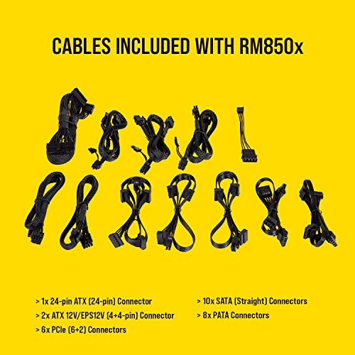 Corsair RMx Series, RM1000x, 1000 Watt, 80+ Gold Certified, Fully Modular Power Supply (CP-9020094-NA)