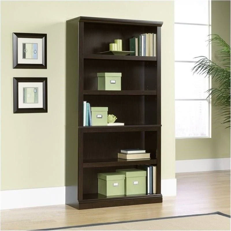 Bowery Hill 5 Shelf Bookcase in Jamocha Wood