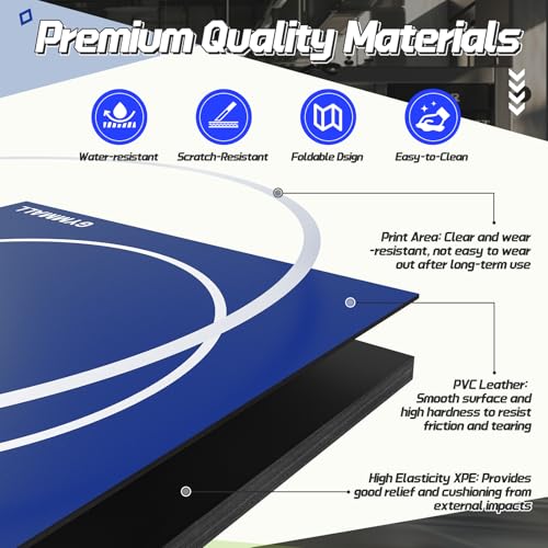 Wrestling Mat 6.6'x10'/10'x10' for Home Outdoor Indoor, 1.2" Thick Foldable XPE Jiu Jitsu Floor Exercise Mat for Gymnastics, PE Training, BJJ, MMA, Martial Art, Grappling, Judo, Boxing, Yoga