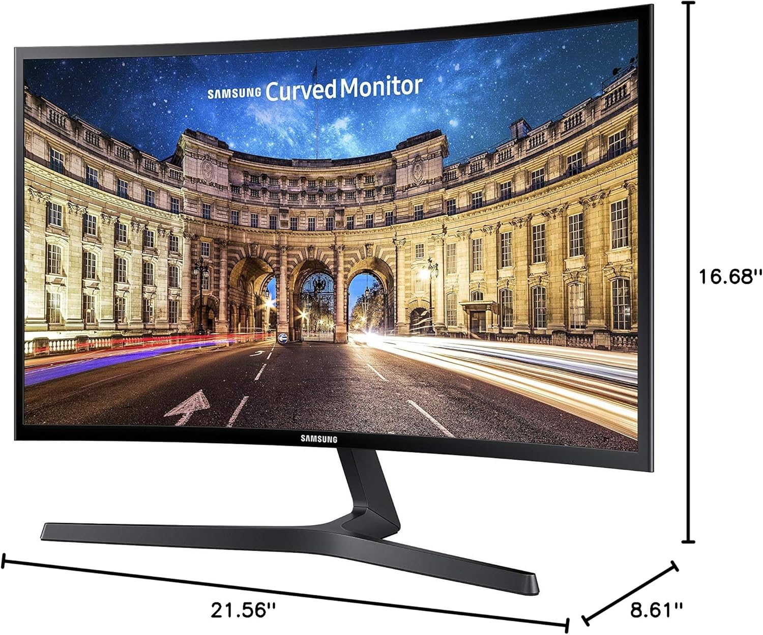 Samsung LC24F396FHNXZA 24-Inch Curved Monitor C24F396 (1920x1080 Full HD) (Renewed)