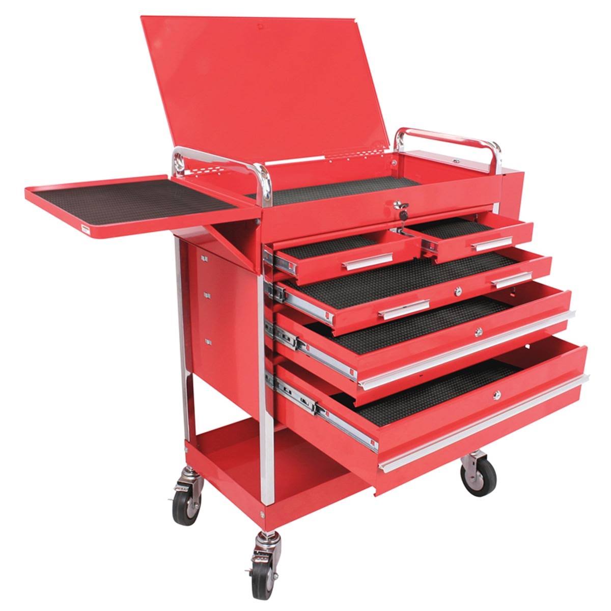 Sunex Professional 5 Drawer Service Cart - Red 8045