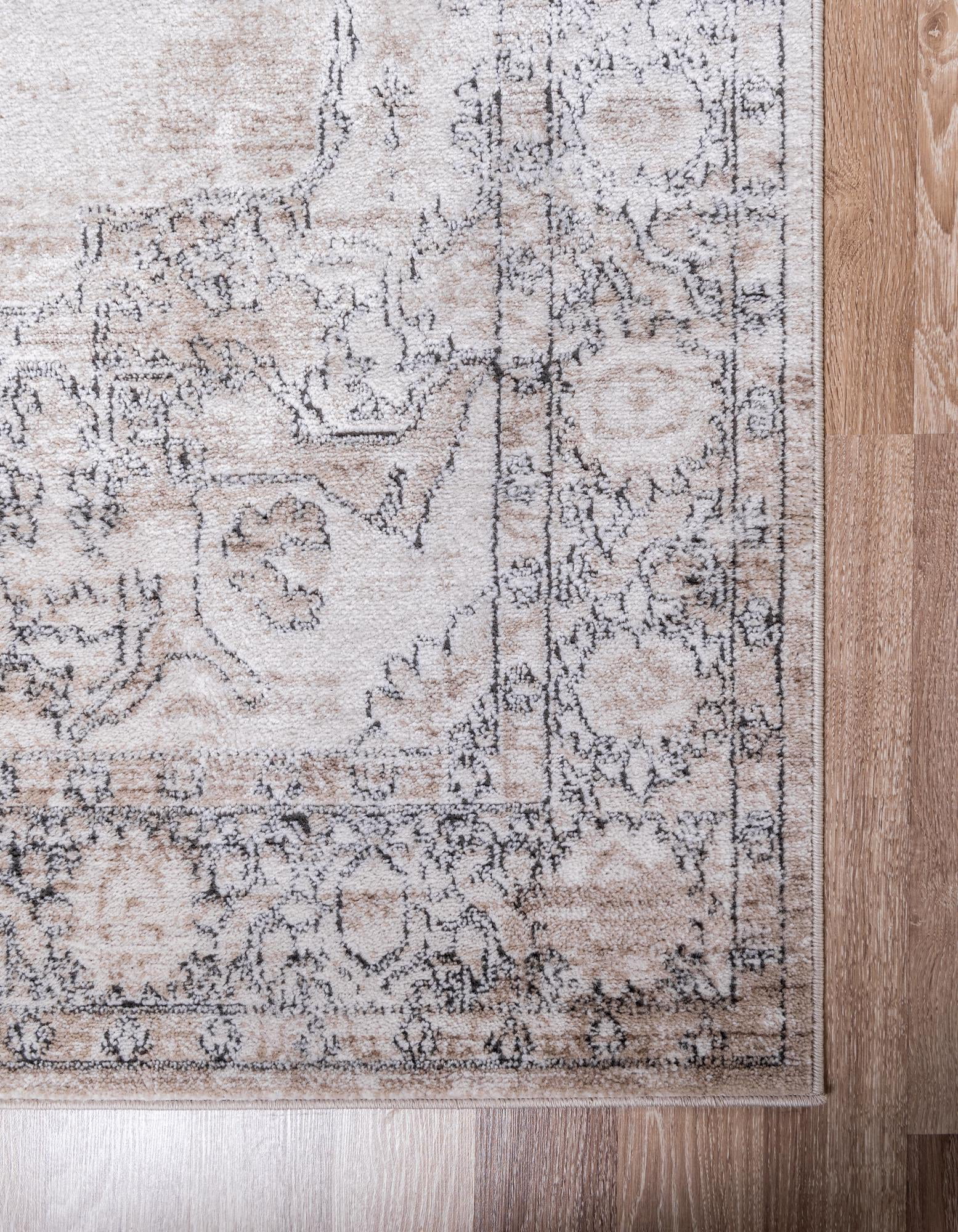 Rugs.com Oregon Collection Rug – 9' x 12' Ivory Low-Pile Rug Perfect For Living Rooms, Large Dining Rooms, Open Floorplans