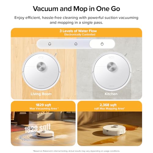 roborock Q5 Max+ Robot Vacuum with Self-Empty Dock, Upgraded from Q5+, 5500 Pa Suction, DuoRoller Brush, Hands-Free Cleaning for up to 7 Weeks, PreciSense LiDAR Navigation, App & Voice Control