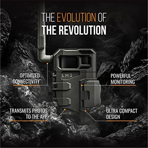 SPYPOINT LM2 Cellular Trail Camera - 20MP Photos, Infrared Game Night Vision Photos, 90' Flash Trail Camera & Detection Range, 0.5S Trigger Speed + 32GB Micro SD Card and Lit-10 Battery (Nationwide)