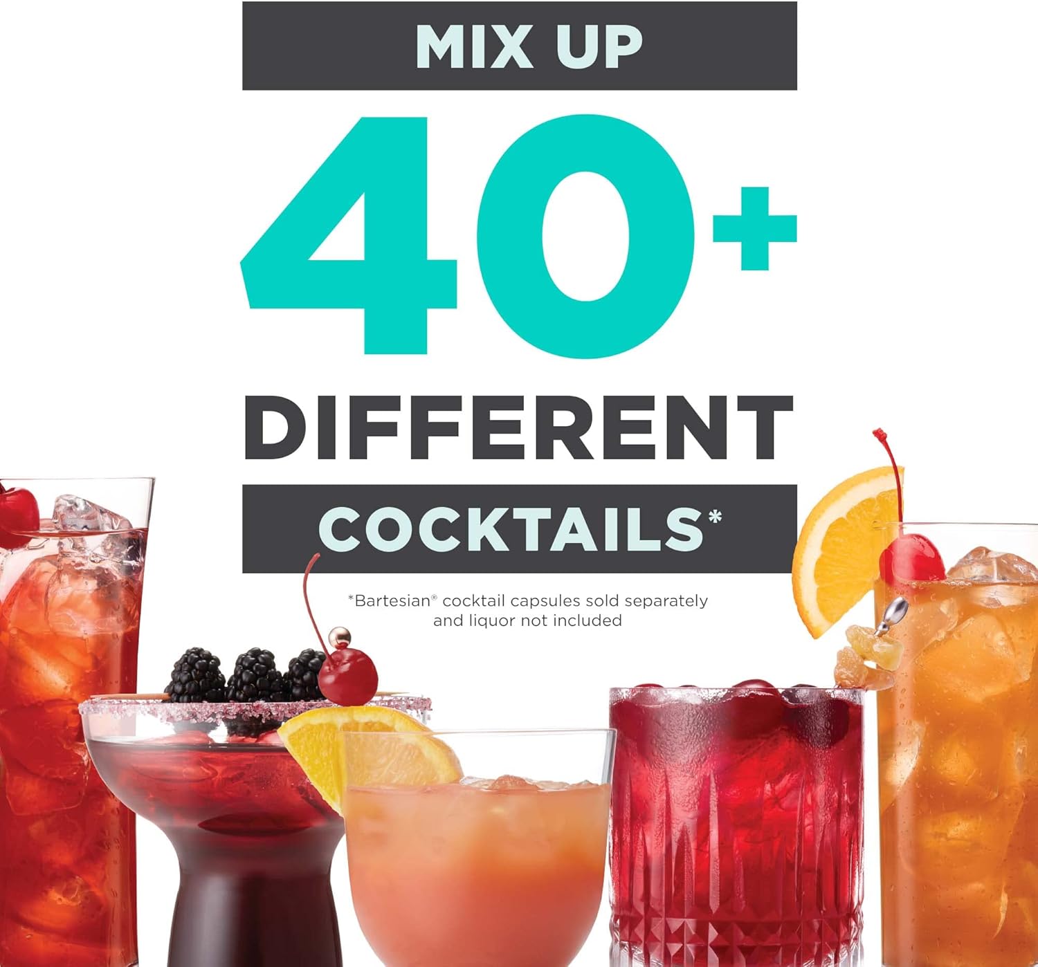 bev by BLACK+DECKER Cocktail Maker Machine and Drink Maker for Bartesian capsules (BEHB101)