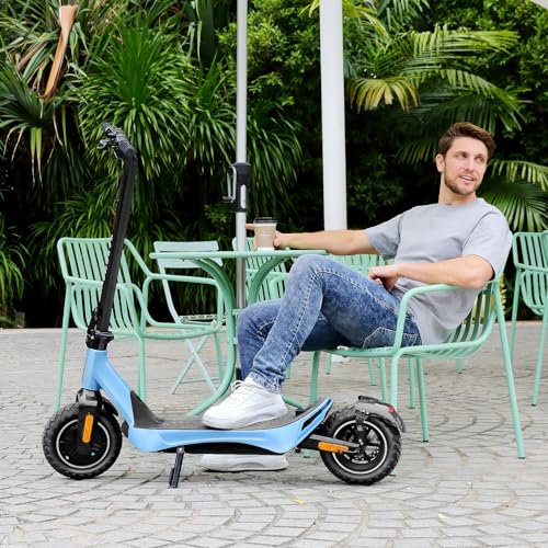 Caroma Electric Scooter, Peak 850W Powerful Motor, 30 Miles Long Range and 36 MPH Top Speed, Turn Signal & Cruise Control, Folding Electric Scooter Adults with Wide Pneumatic Wheel
