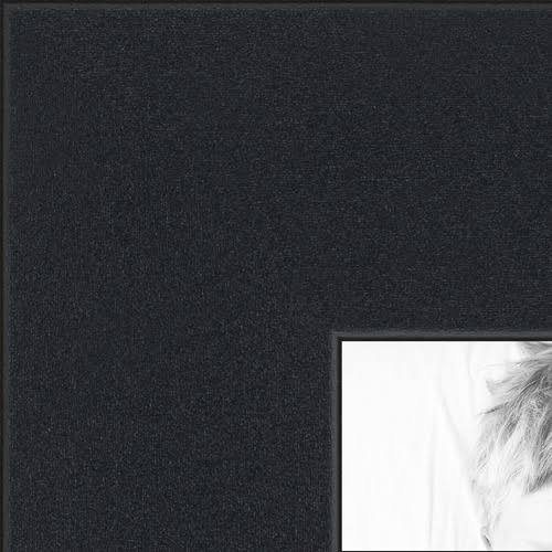 Collage Picture Frame, Satin Black Frame with 5 openings for 5x7 Photos with Grey Seaside Mat. D3926GH257 , ArtToFrames