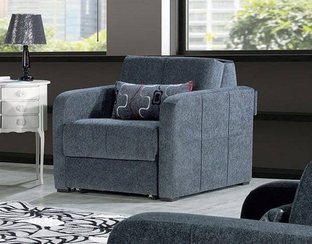 Casamode Ferra Fashion Chair Sleeper Gray Chennile