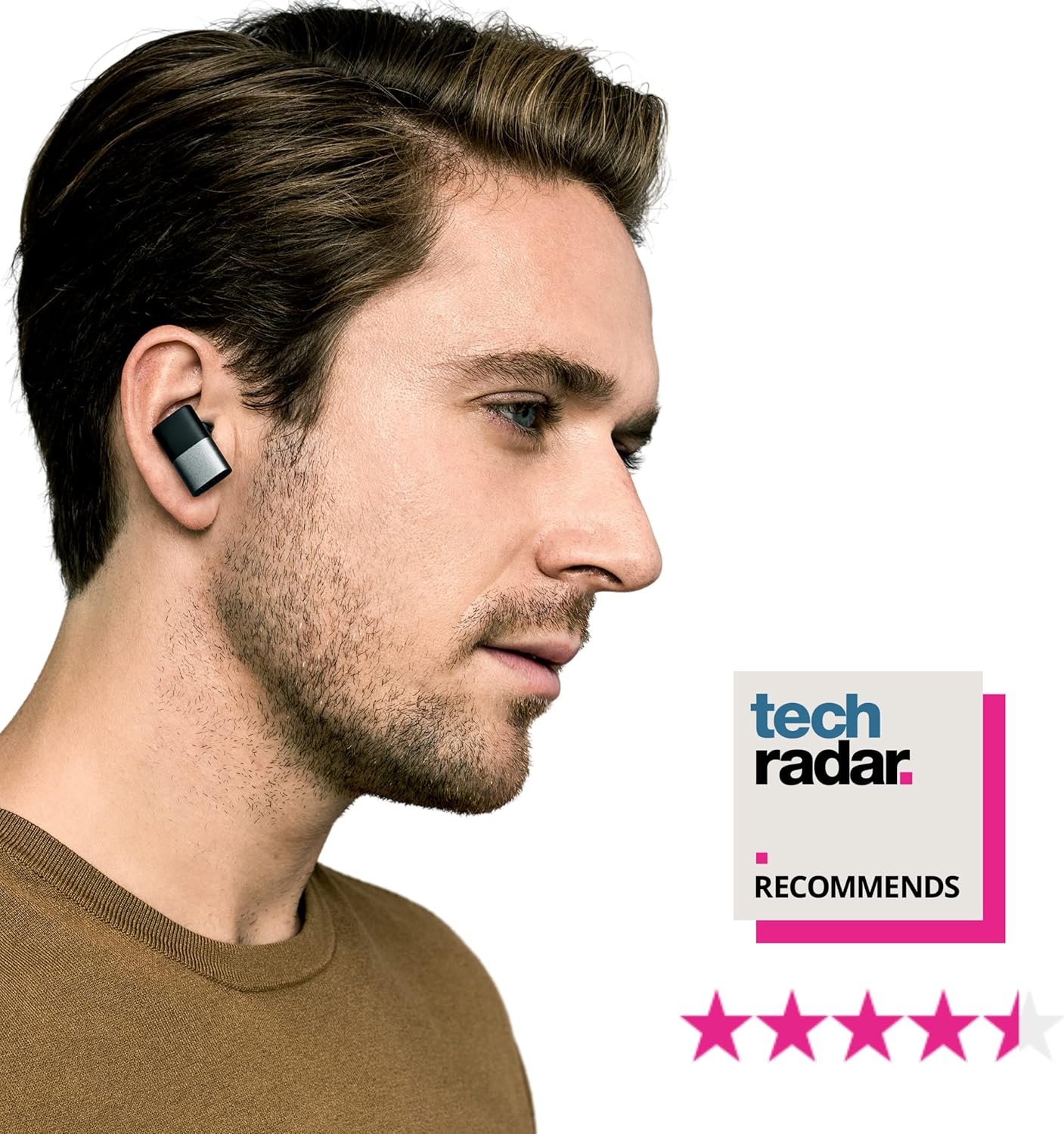 Status Between Pro Wireless Earbuds with Built-in 4X Microphones | Hybrid Triple Speaker Driver | 12 + 36 Hour Battery | Bluetooth 5.2 | Noise-Isolating Fit | Metal Exterior|