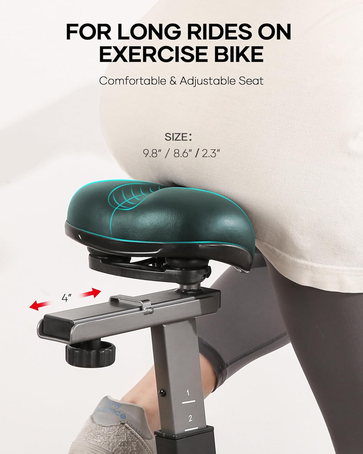 Exercise Bike Stationary Bikes for Home Cycling Bike Indoor Bike with Resistance Comfortable Seat Cushion LCD Monitor Silent Belt Drive Heavy Flywheel 300lbs Weight Capacity