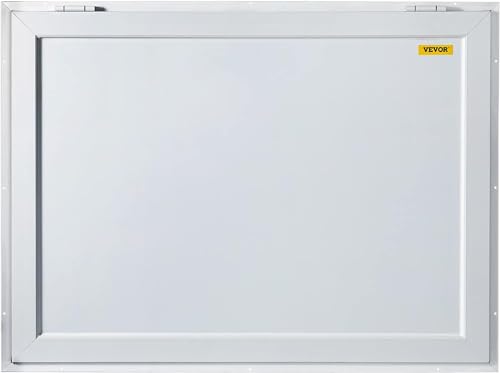 VEVOR Concession Window, 36 x 36 inch, Aluminum Alloy Food Truck Service Window with 4 Horizontal Sliding Screen Windows & Awning Door & Drag Hook, Serving Window for Food Trucks Concession Trailers