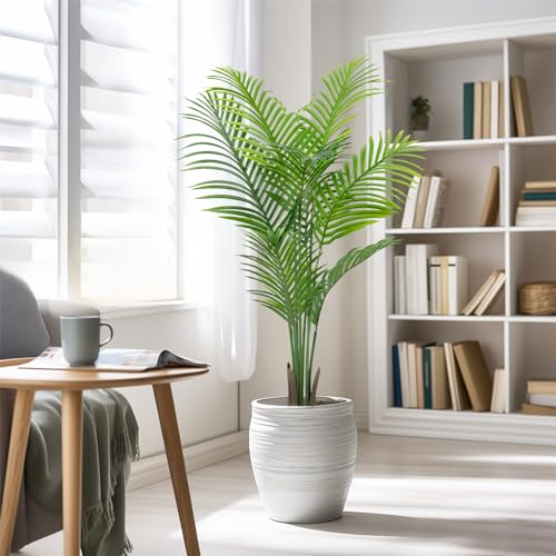 AnTing Artificial Areca Palm Plant Faux Tropical Tree 6FT, Fake Palm Tree Indoor Decor with 15Trunks for Home Office Garden Hotel Decor Gift（2pack）