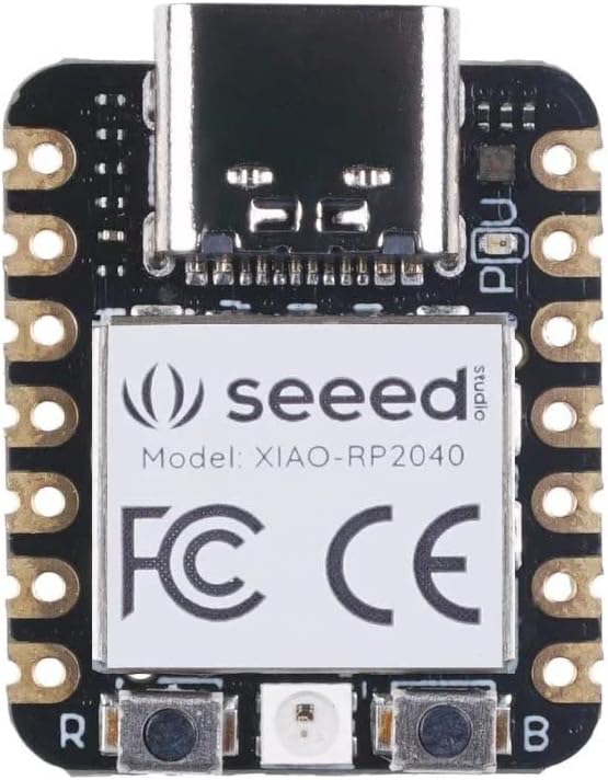 Seeed Studio XIAO RP2040 Microcontroller, with Dual-Core ARM Cortex M0+ Processor, Supports Arduino, MicroPython and CircuitPython with Rich Interfaces.