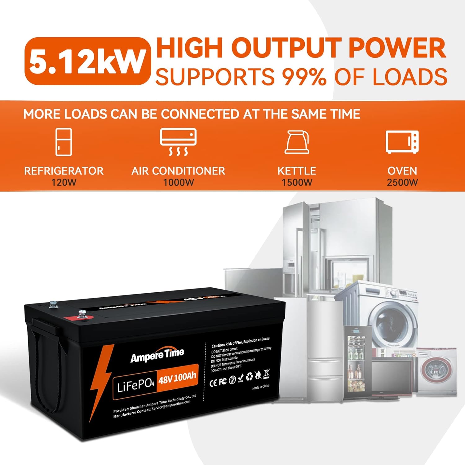 Ampere Time-LiFePO4 Deep Cycle Battery 12V 6Ah, 10 Years Life time. Perfect for Replace Lead-Acid Battery and Most of Out-Door Power Applications, etc.