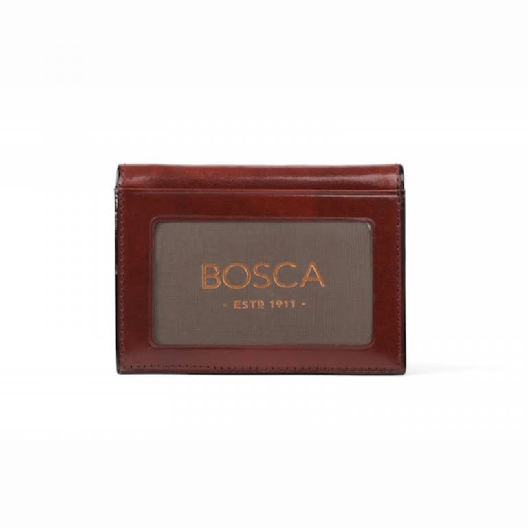 Bosca Old Leather Double ID Trifold - Dark Brown