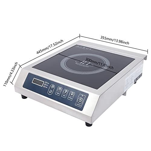 3500W Professional Induction Cooktop, Portable Countertop Burner, Electric Induction Burner with Sensor Touch and LCD Screen