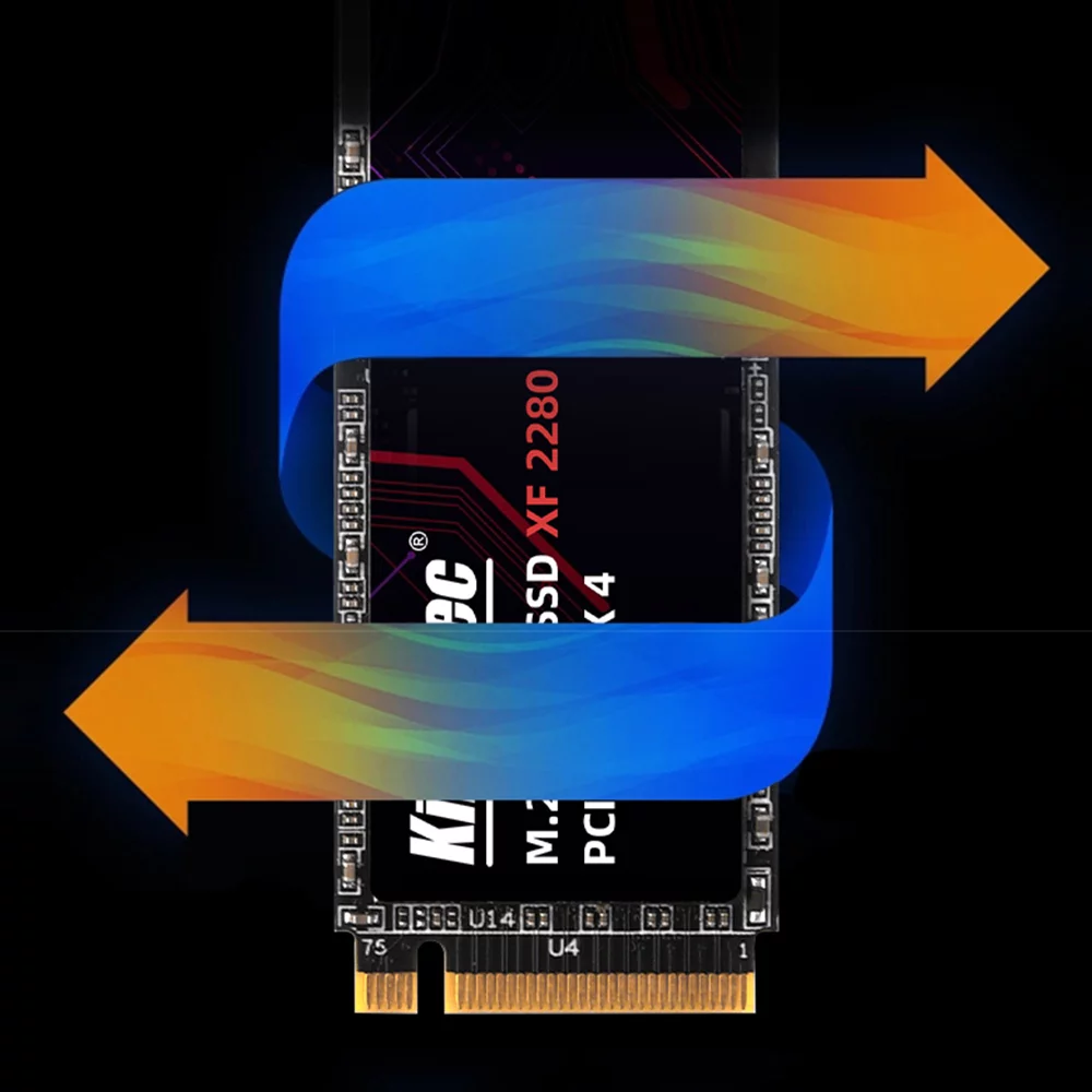 KingSpec Solid State Drives, XF 2280 1TB M.2 NVMe PCIe Gen4.0x4 SSD for Fast Data Transfer and Low Power Usage