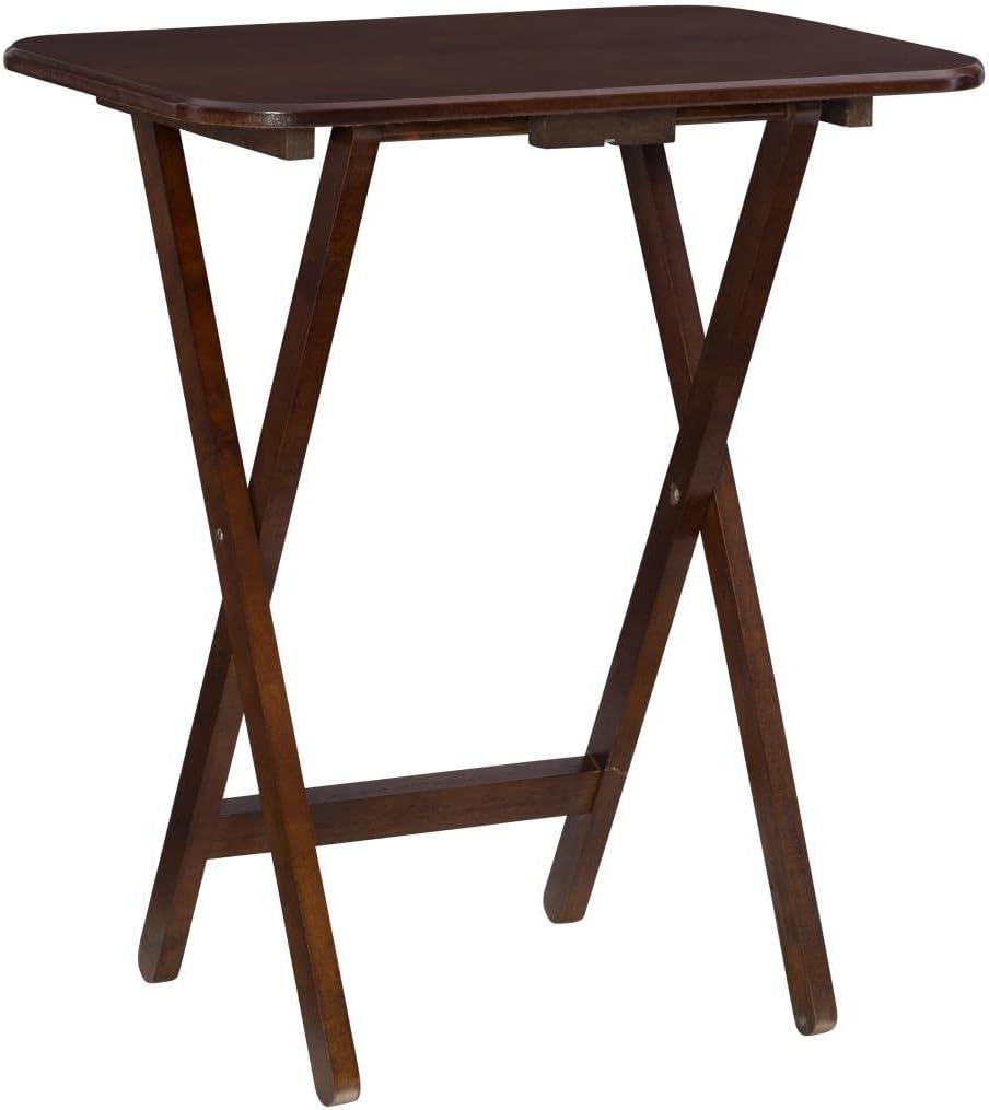Powell Furniture Burke Tray Tables, Cherry, 15.72 x 26.38 x 23.58