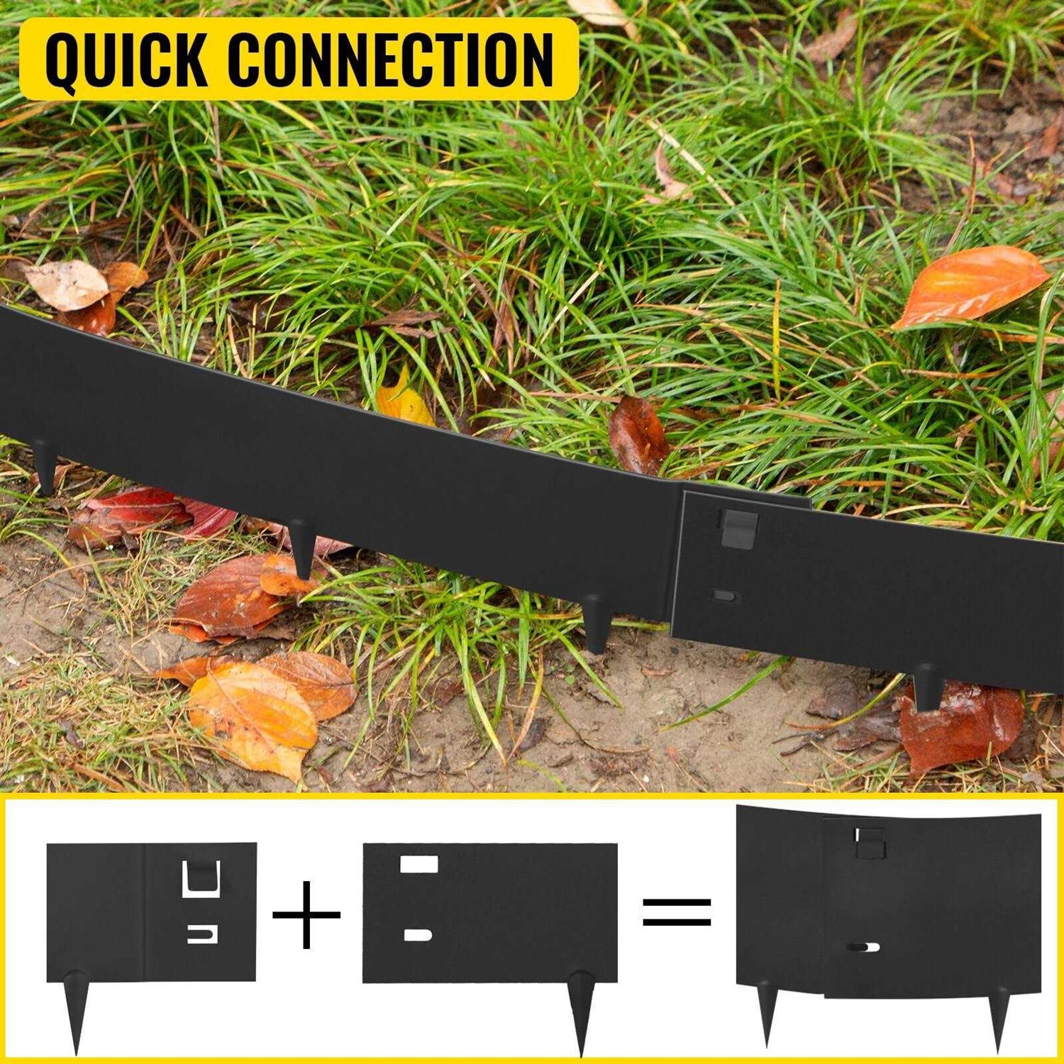 VEVOR Steel Lawn Edging 5PCS Garden Metal Landscape Edging Border - Shop Hardware Tools Online Store