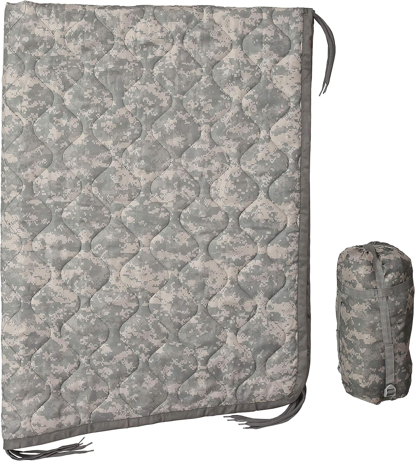 USGI Industries Military Woobie Blanket | Thermal Insulated Camping Blanket, Poncho Liner | Large, Portable, Water-Resistant, for Hiking, Outdoor, Survival, Comes with Compression Carry Bag