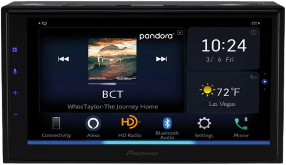 Pioneer DMH-W4660NEX 6.8" Multimedia Receiver (Does not Play CDs) with Bluetooth and Bullet Camera