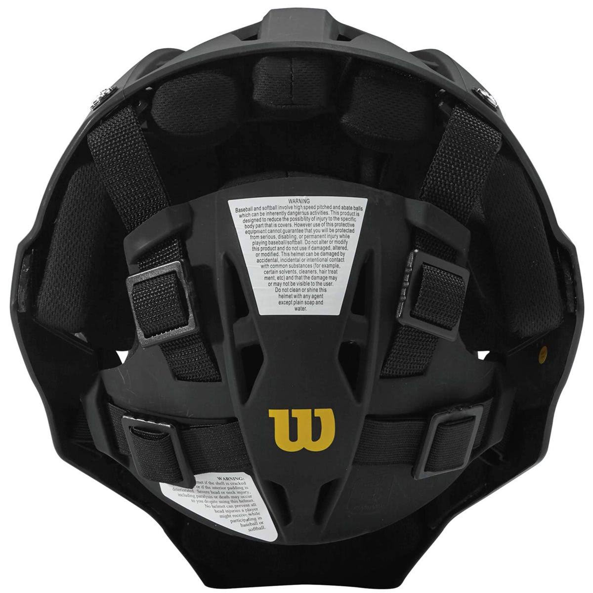 Wilson Pro Stock Titanium Umpire Helmet, Black, 7x22-7 1/2x22