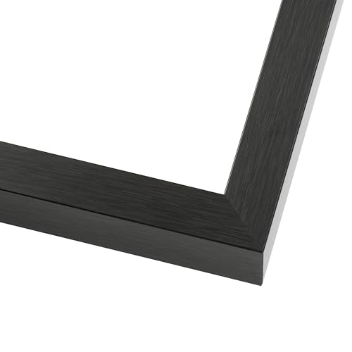 26x26 Shadow Box Charcoal Black Frame Display Case Solid Wood Picture Frame | 1" Inch Deep | with UV Acrylic Plexiglass, Foam Board Backing & Hanging Hardware