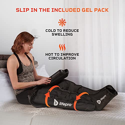 LifePro Axis Pro Air Sequential Compression Massager -Air Sequential Compression Device for Legs, Calf, Thigh and Foot -Air Compression Leg Massager for Circulation, Pain & Stiff Joints in Athletes
