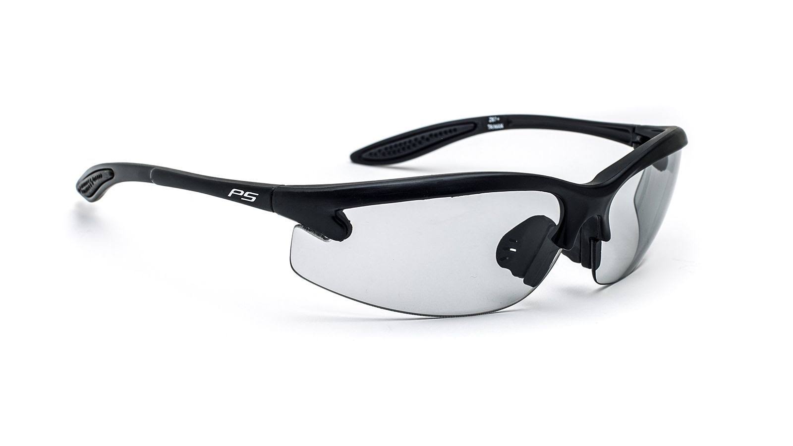 Safety Glasses with Transitions Lenses in Pewter Wraparound Frame