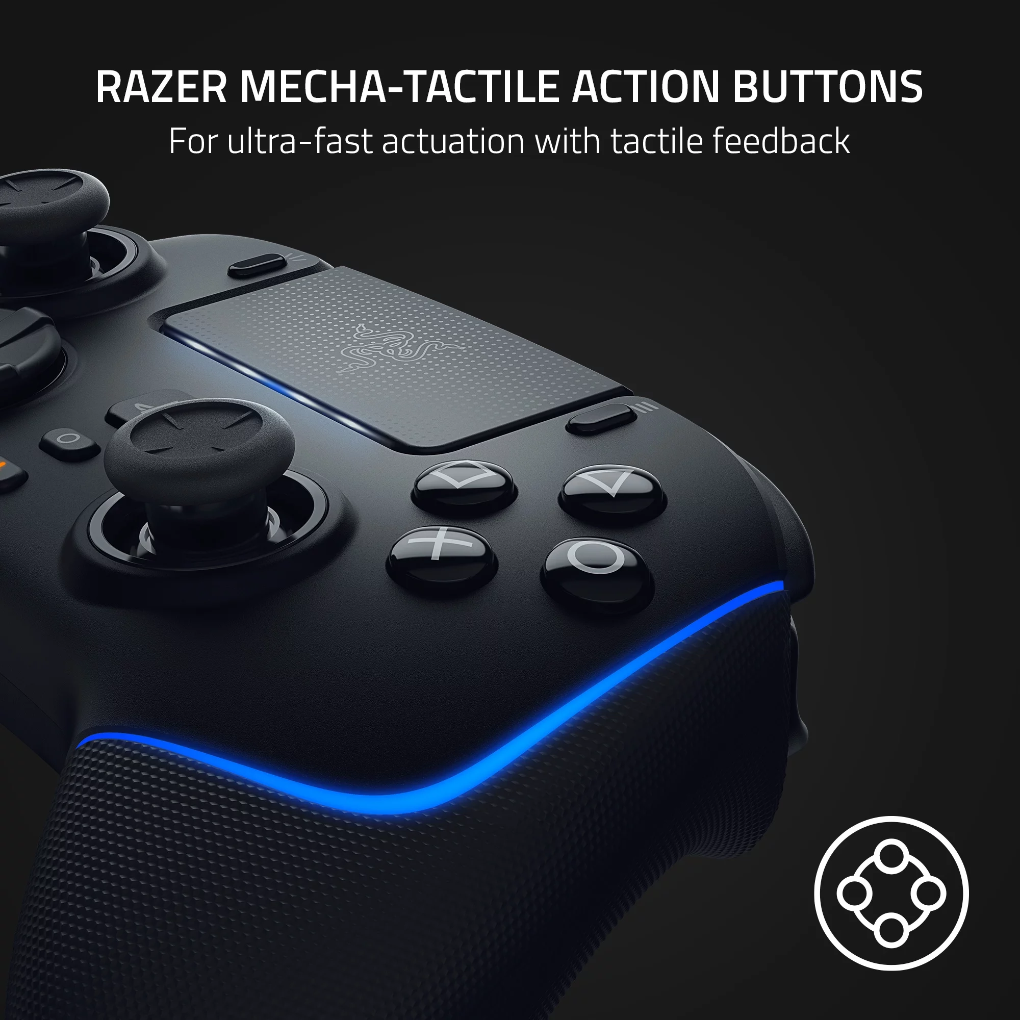 Razer Wolverine V2 Pro Wireless Gaming Controller for PlayStation 5 / PS5, Mecha-Tactile Buttons, Chroma RGB, Black