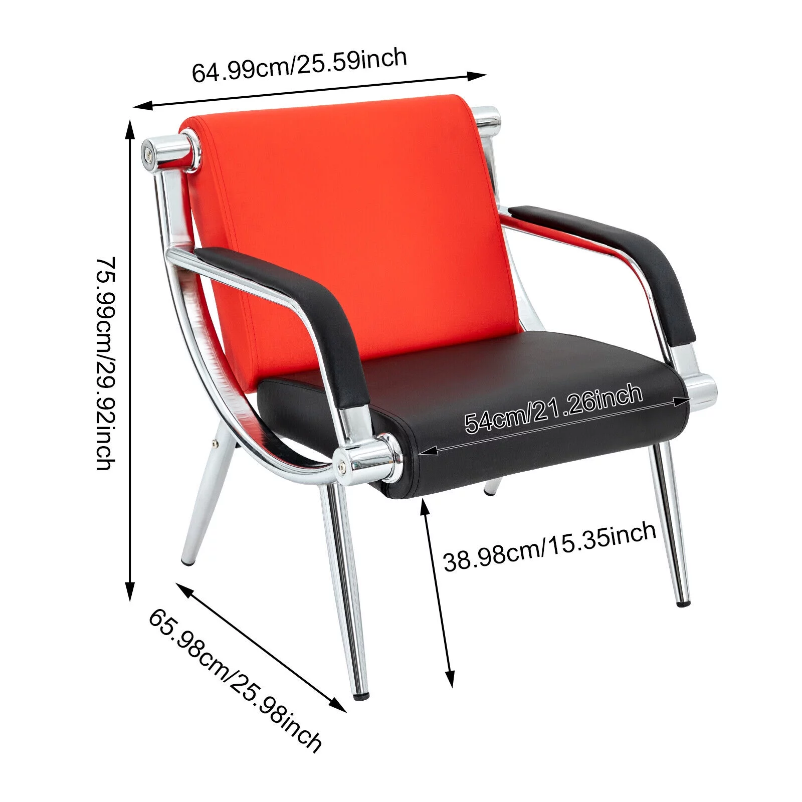 Miumaeov PU Office Reception Chair Office Reception Chairs Side Waiting Room Visitor Guest Sofa Waiting Room Chair Reception Seat Bench Waiting Chair Seat/Sofa with Armrest