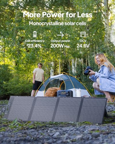 BLUETTI AC200P Portable Power Station, 2000Wh LiFePO4 Battery Backup w/ 6 2000W AC Outlets (4800W Peak), Solar Generator for Outdoor Camping, RV Travel, Home Use