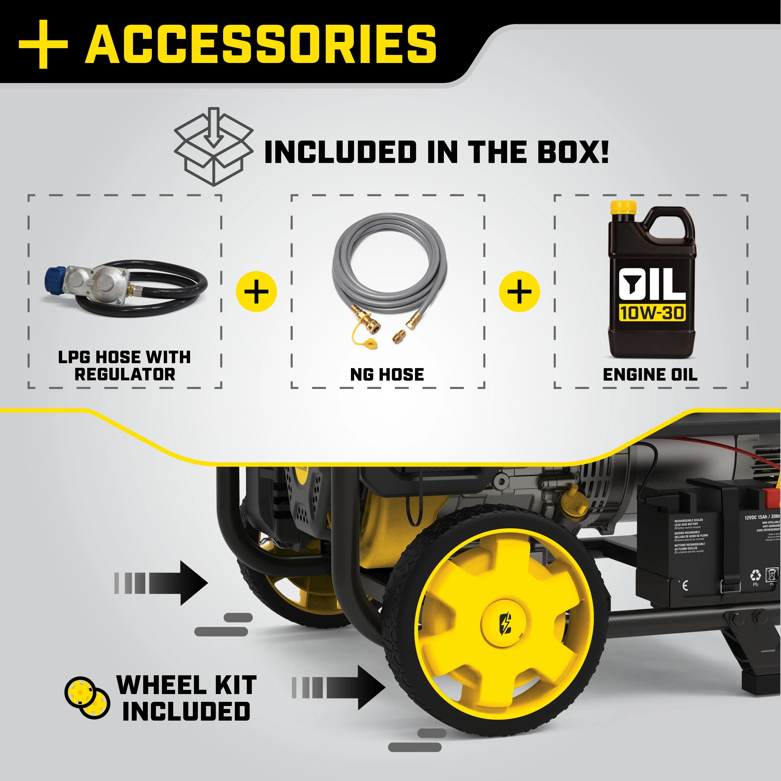 Champion Power Equipment 6500-Watt Tri-Fuel Portable Generator with CO Shield® and Electric Start