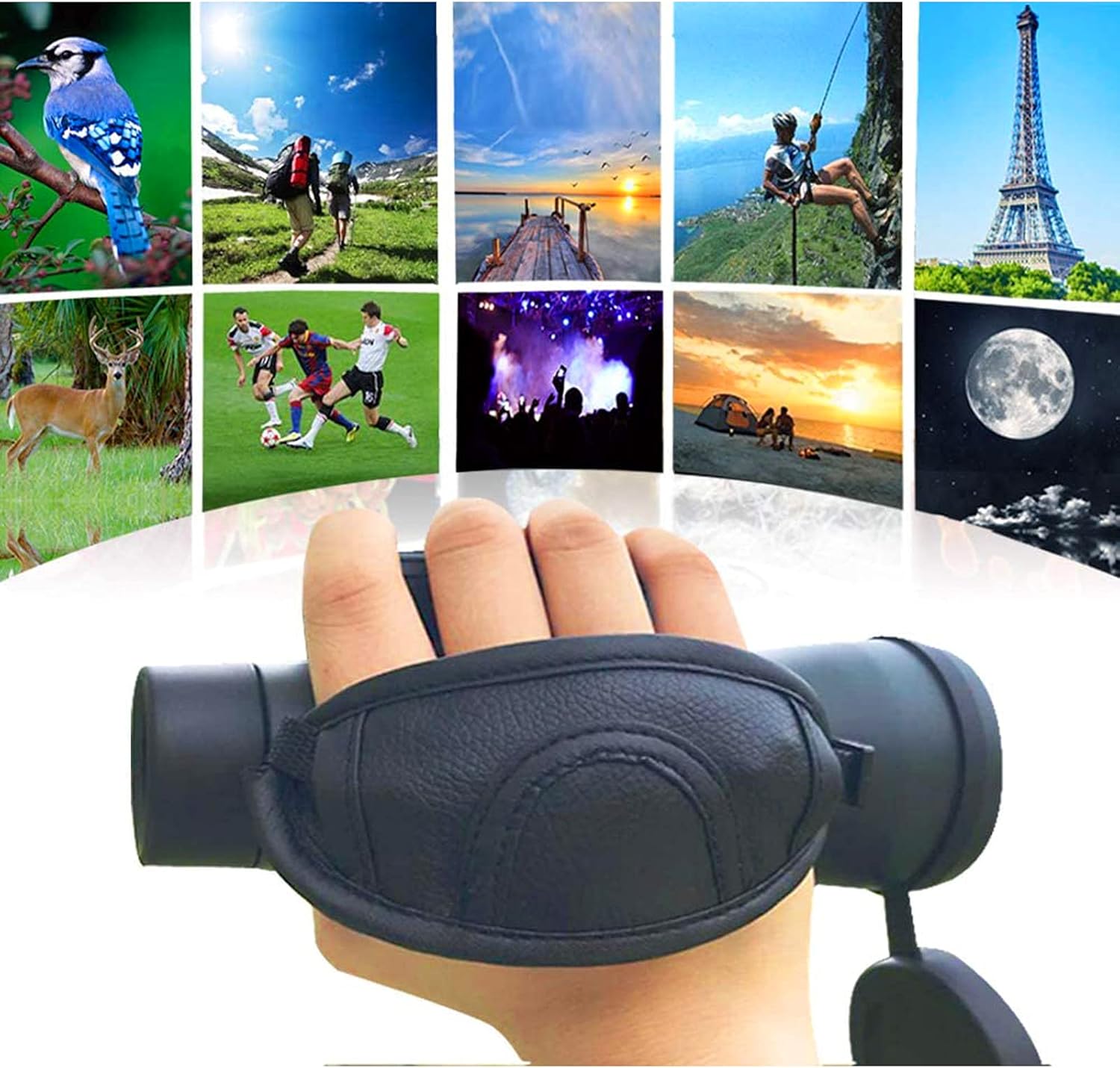 Gosky 12x55 High Definition Monocular Telescope and Quick Phone Holder-2021 Waterproof Monocular -BAK4 Prism for Wildlife Bird Watching Hunting Camping Travel Scenery