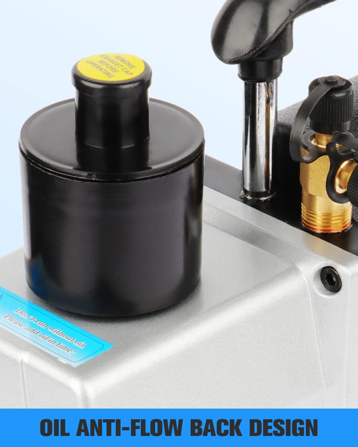 110V 5 CFM Vacuum Pump Rotary Vane 1/2HP for A/C HVAC Auto Repair R410a R134 with Oil Bottle
