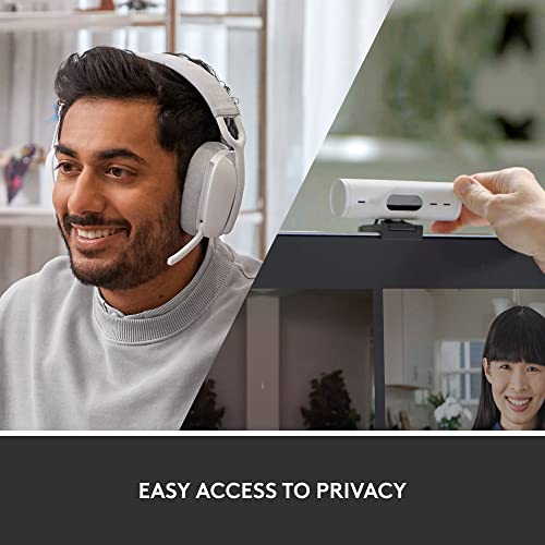Logitech Brio 500 Full HD Webcam with Auto Light Correction,Show Mode, Dual Noise Reduction Mics, Webcam Privacy Cover, Works with Microsoft Teams, Google Meet, Zoom, USB-C Cable - Rose