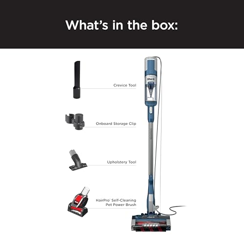 Shark HV322 Rocket Deluxe Pro Corded Stick Vacuum with LED Headlights, XL Dust Cup, Lightweight, Perfect for Pet Hair Pickup, Converts to a Hand Vacuum, with Pet Attachments, Bordeaux/Silver