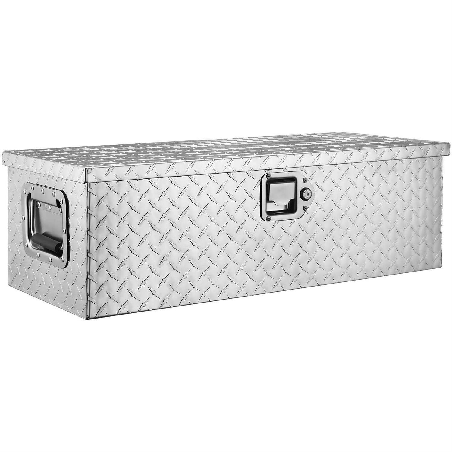 VEVOR Heavy Duty Aluminum Truck Bed Tool Box, Diamond Plate Tool Box with Side Handle and Lock Keys - Shop Hardware Tools Online Store