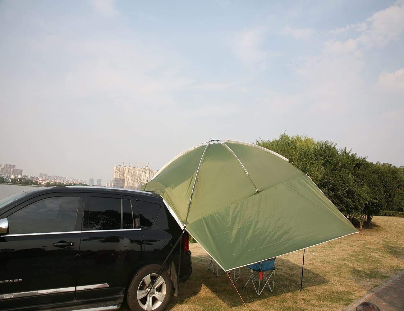 Outdoor Camping Car Tent Waterproof Car Awning Tent ,Car Trunk Canopy 10.5'X7.5'X7.2' SUV Tent for Camping Sun Shelter