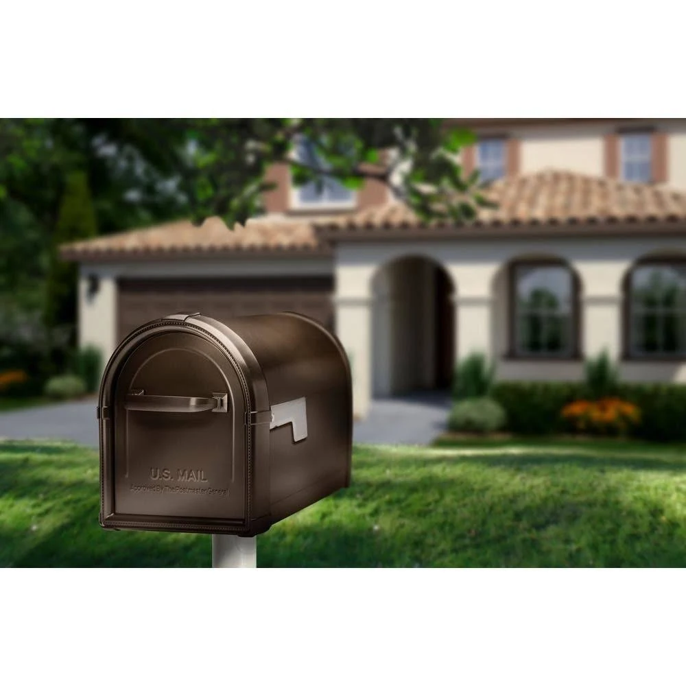 Architectural Mailboxes Hillsborough Post-Mount Mailbox, Black