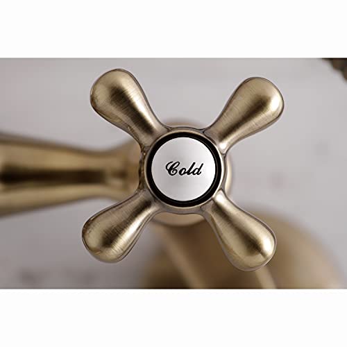 Kingston Brass KS265SB Tub Wall Mount Clawfoot Tub Faucet with Hand Shower, Brushed Brass