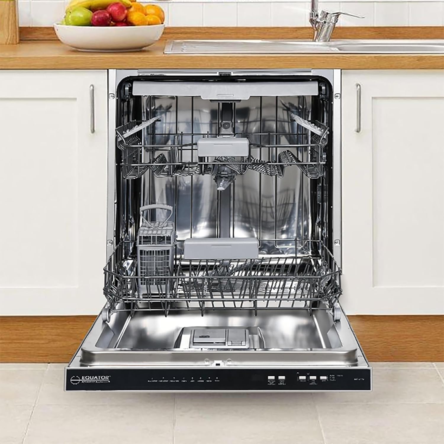 24" Top Control Built-in Dishwasher with Third Rack Finger Resistant in Stainless, Energy Star made in Europe
