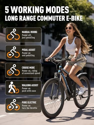E·Bycco 29” Electric Bike for Adults, 48V 17.5AH Battery, 750W Peak 1000W Electric Mountain Bike, Up to 70 Miles 34MPH Ebike with 21-Speed, Electric Bicycle E-Bike for Commuter, UL 2849 Certified
