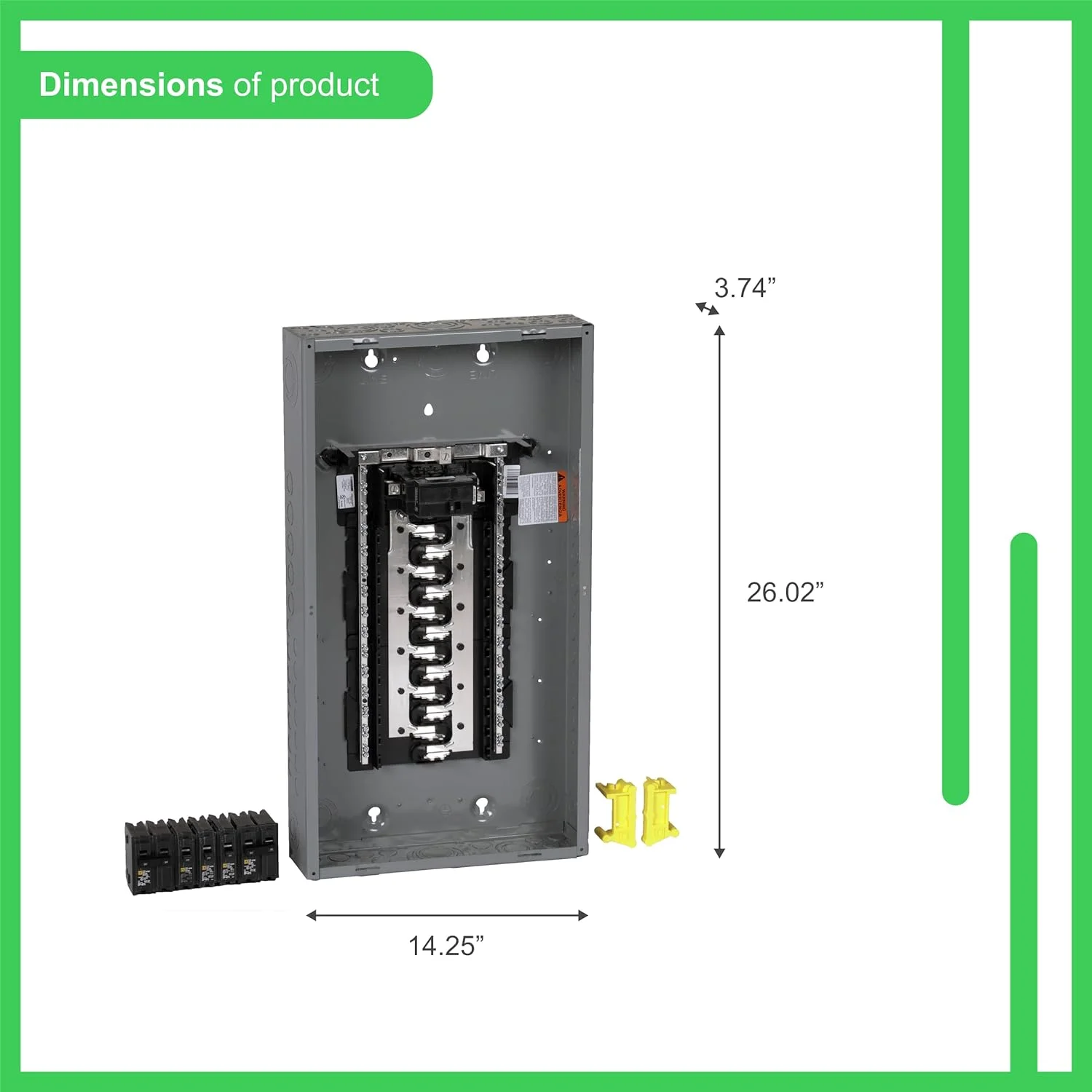 Square D - HOM2448M100PCVP Homeline Load Center With Cover, 100-Amp Convertible Main Breaker, 1-Phase, 24-Space, 48-Circuit, Indoor - Value Pack Plug-On Neutral Ready