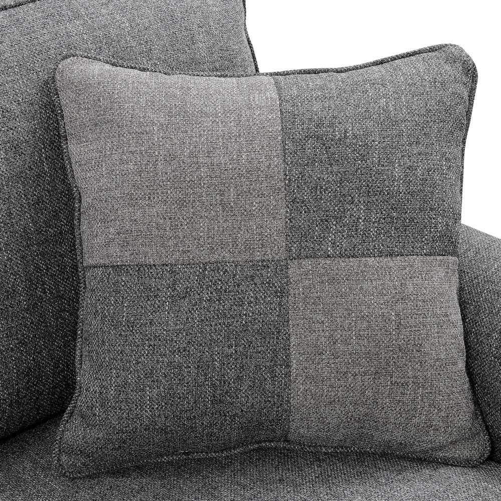 Furniture of America Nele Transitional Linen Fabric L-Shaped Sectional Sofas by  Dark Grey