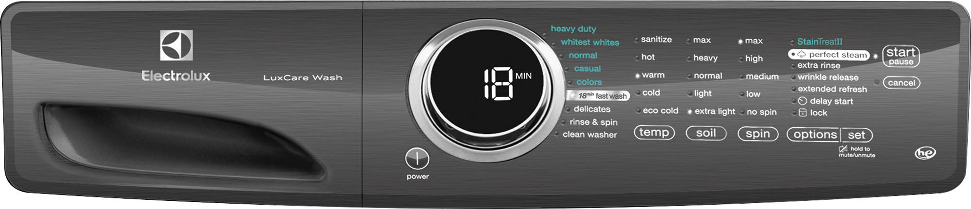 Electrolux Luxcare 4.3 Cu. ft. Front Load Washer Titanium EFLS517STT