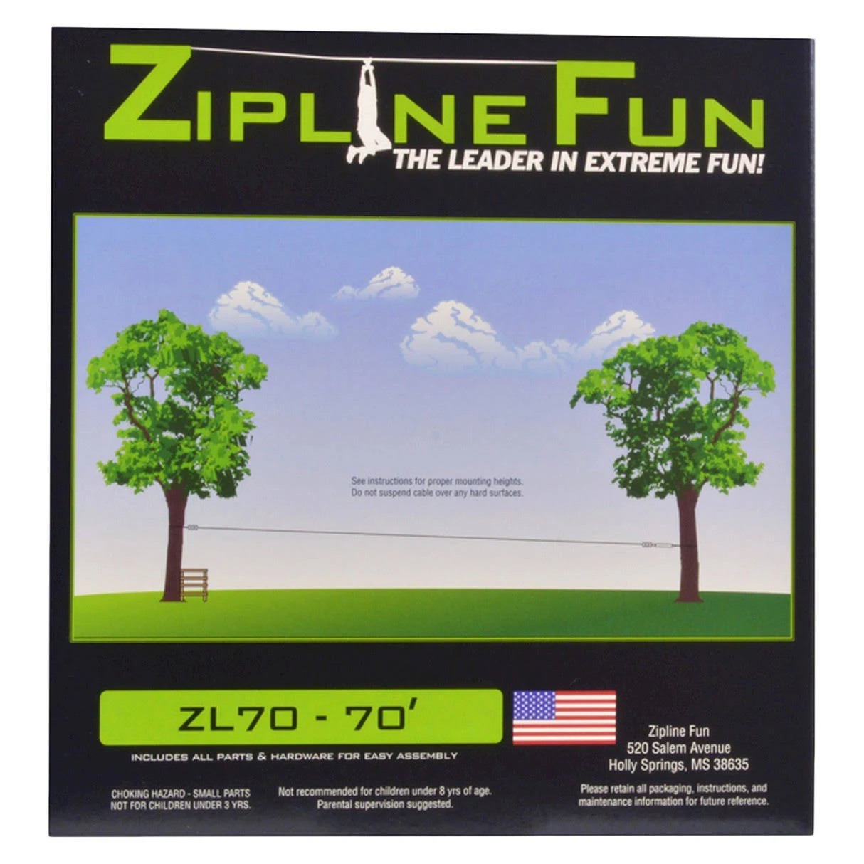 Zip Line Fun - 70 Foot