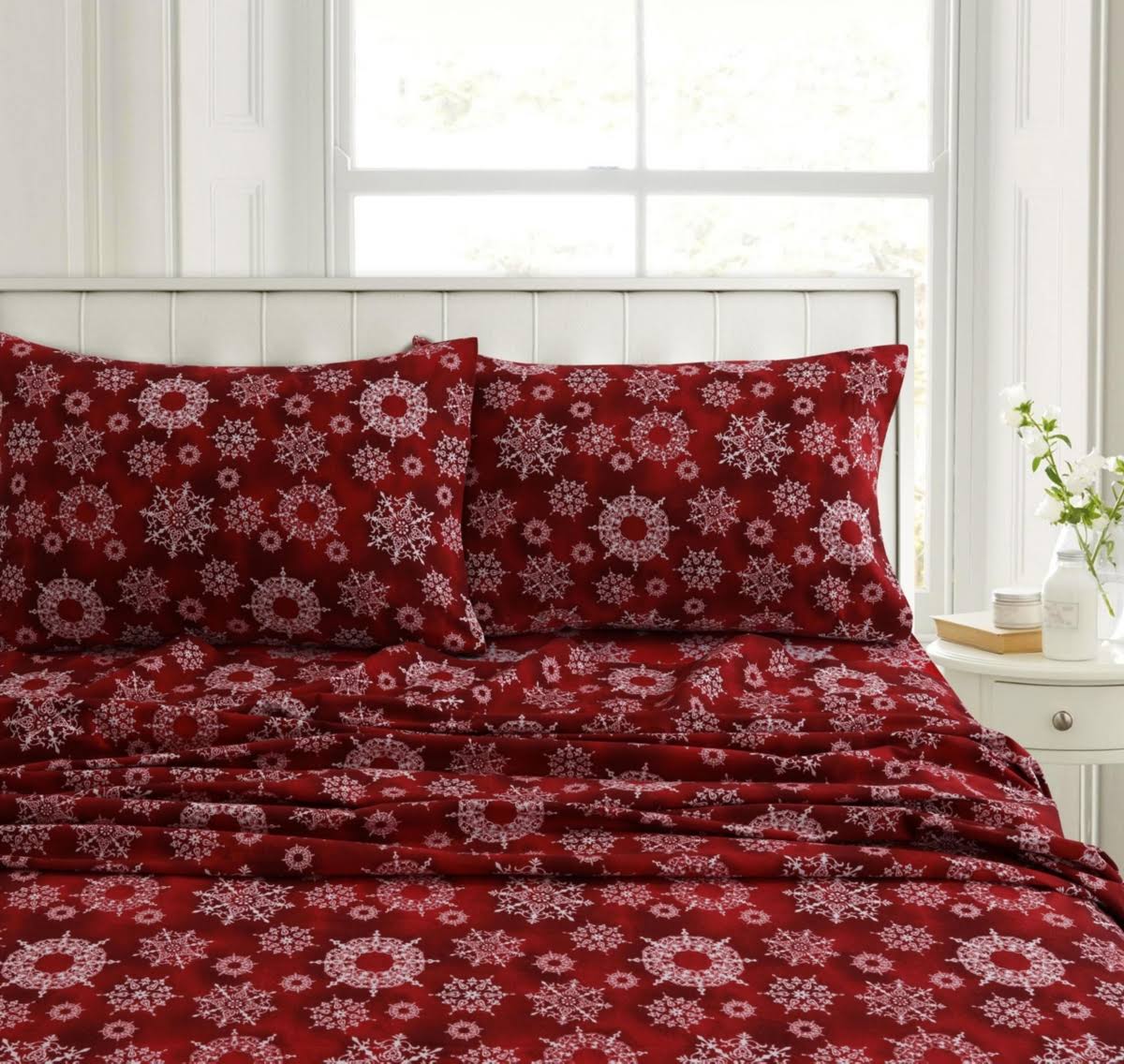 Tribeca Living Heavyweight Cotton Flannel Printed Extra Deep Pocket Sheet Set - Assorted - Twin XL